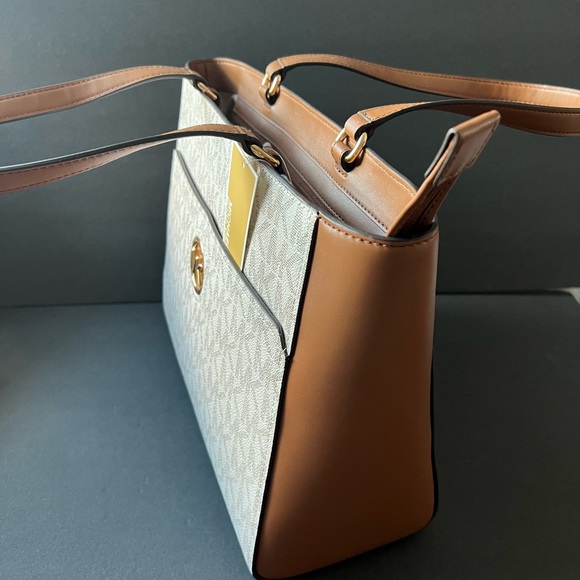 NWT MICHAEL KORS KIMBERLY TOP ZIP TOTE HANDBAG - Picture 2 of 5